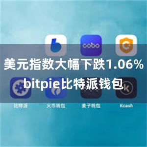 美元指数大幅下跌1.06%bitpie比特派钱包